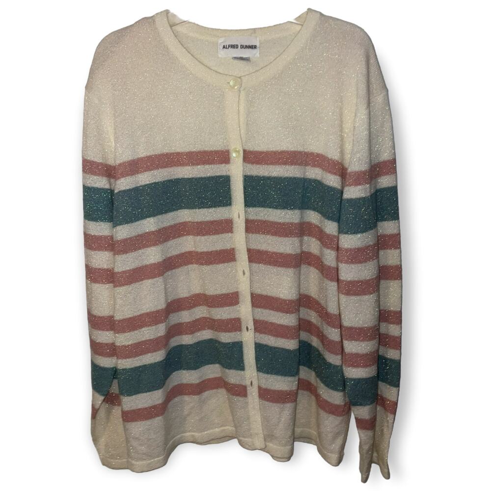 Alfred Dunner glitter sparkle sweater Sz XL